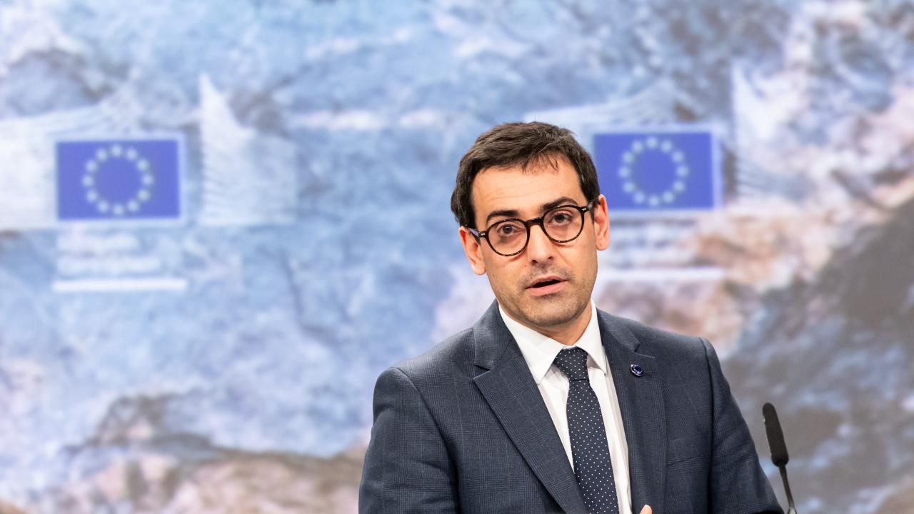 EU:s industrikommissionär Stéphane Séjourné. 