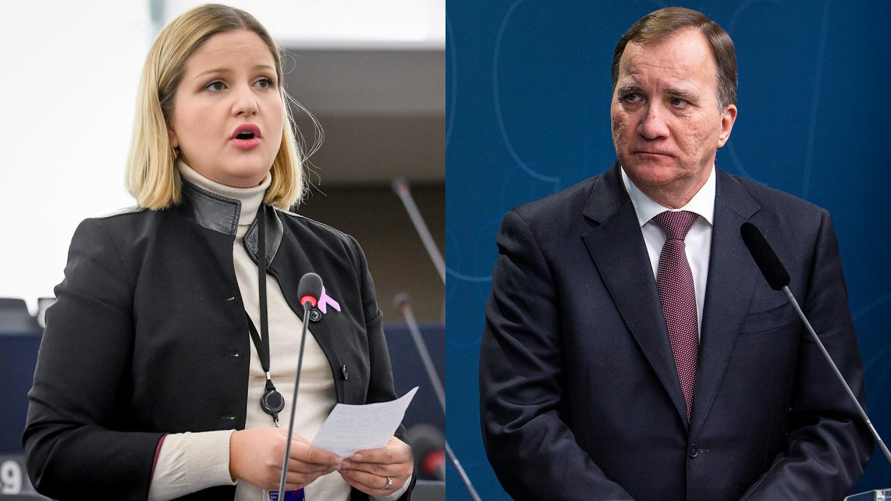 Europaparlamentarikerna Arba Kokalari (M) och statsminister Stefan Löfven (S) är oense om hur sociala medier ska regleras i EU.