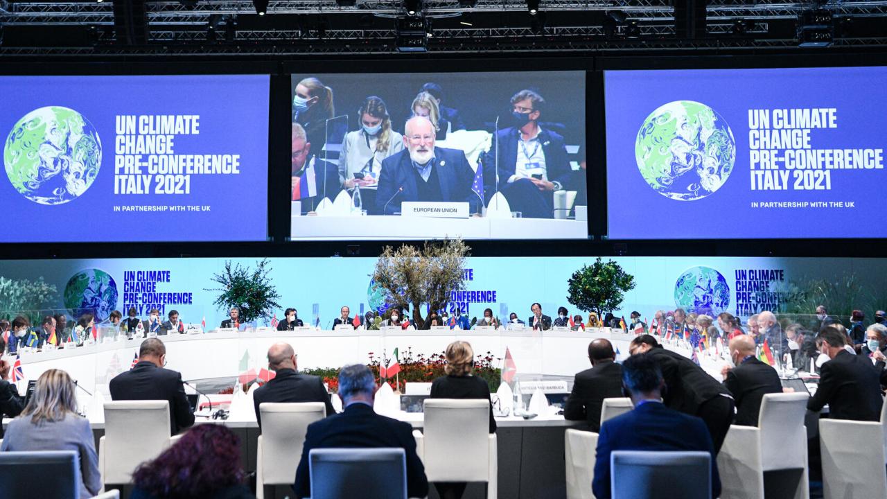 FN:s förberedande möte i Italien den andra oktober 2021.