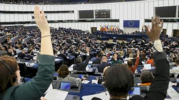 Alla svenska partier utom ett röstar nästan alltid som sina partigrupper i omröstningarna i EU-parlamentet 2019-2024. Arkivbild. 