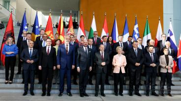 EU-ledare under ett toppmöte med ledarna i länderna på västra Balkan för ett år sedan. Arkivbild.