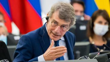 EU-parlamentets talman, den italienske socialdemokraten David Sassoli. Arkivbild.