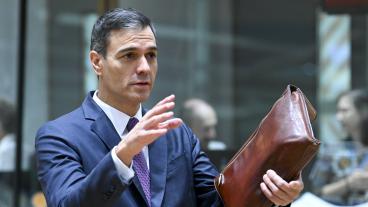 Spaniens socialdemokratiske premiärminister Pedro Sánchez vill få en ny mandatperiod med stöd av katalanska separatister. Arkivbild.