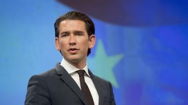 Österrikes kristdemokratiske förbundskansler Sebastian Kurz. Arkivbild.