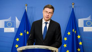 EU-kommissionär Valdis Dombrovskis. 