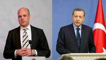 Statsminister Fredrik Reinfeldt och Turkiets premiärminister Recep Tayyip Erdoğan. Arkivbild.