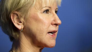 Utrikesminister Margot Wallström (S). Arkivbild.