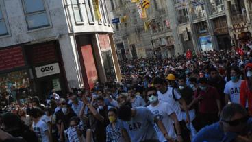 Protester i Istanbul i Turkiet. Arkivbild.