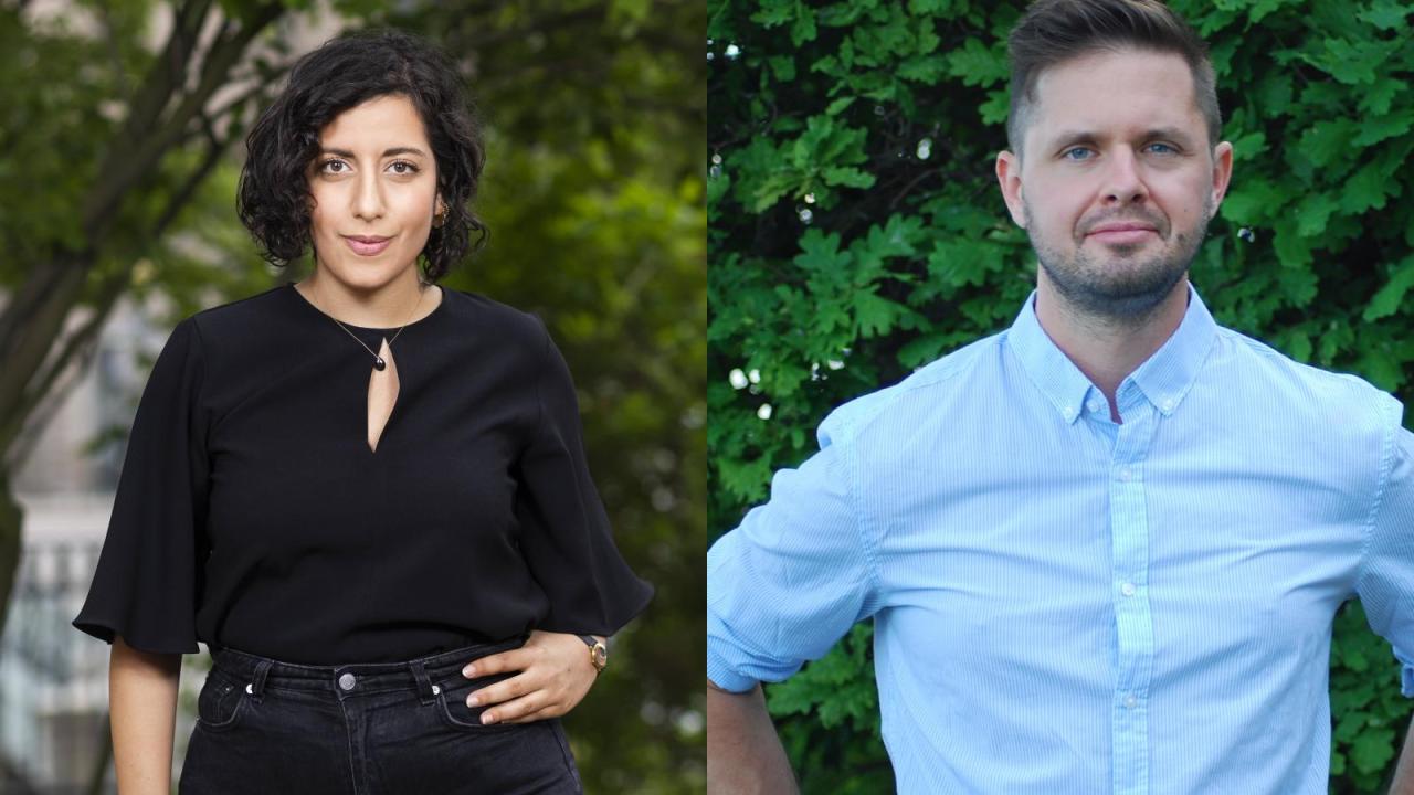 Simona Mohamsson, kandidat till Europaparlamentet (L) och Carl Otto Engberg, förbundsordförande HBT-liberaler