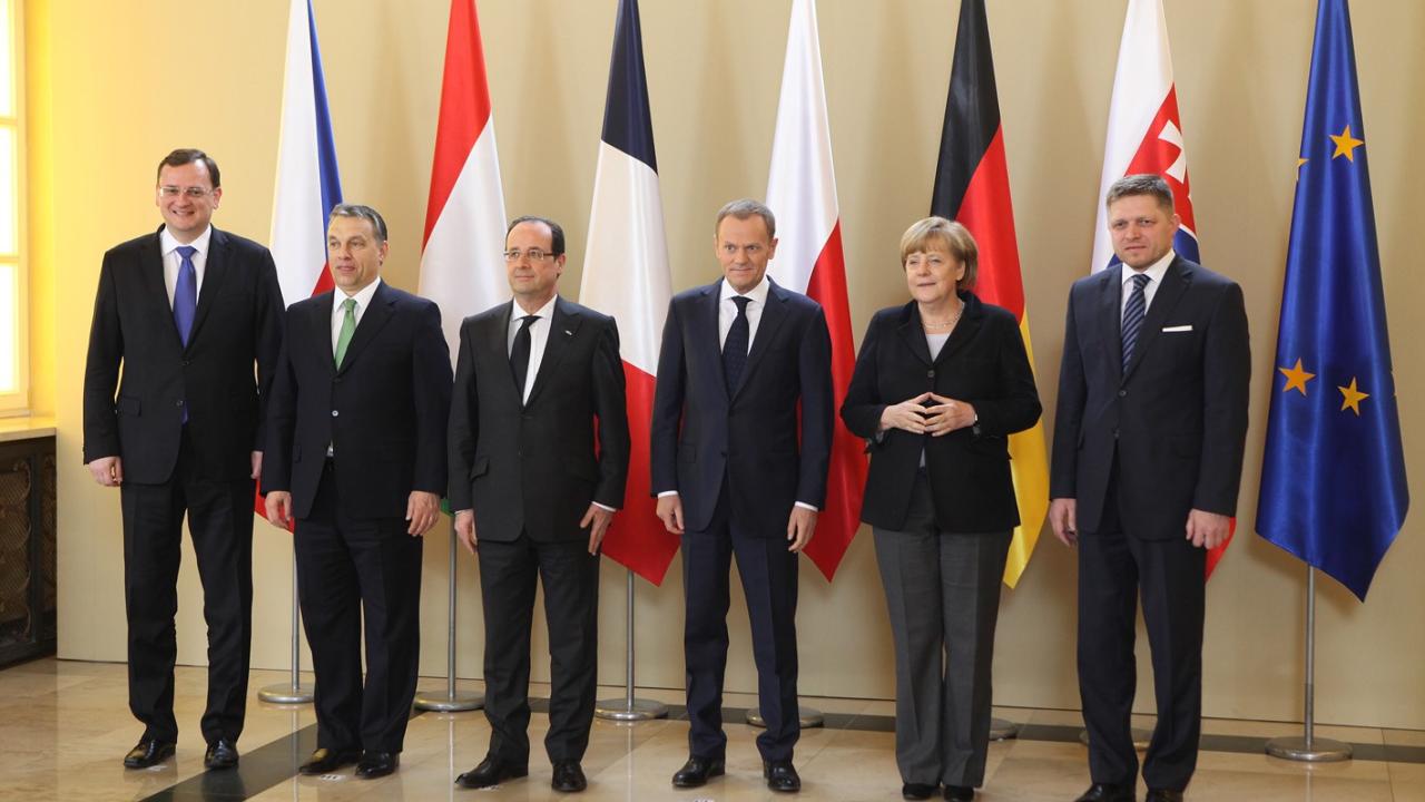 De sex ledarna som vill öka det gemensamma militära samarbetet. 