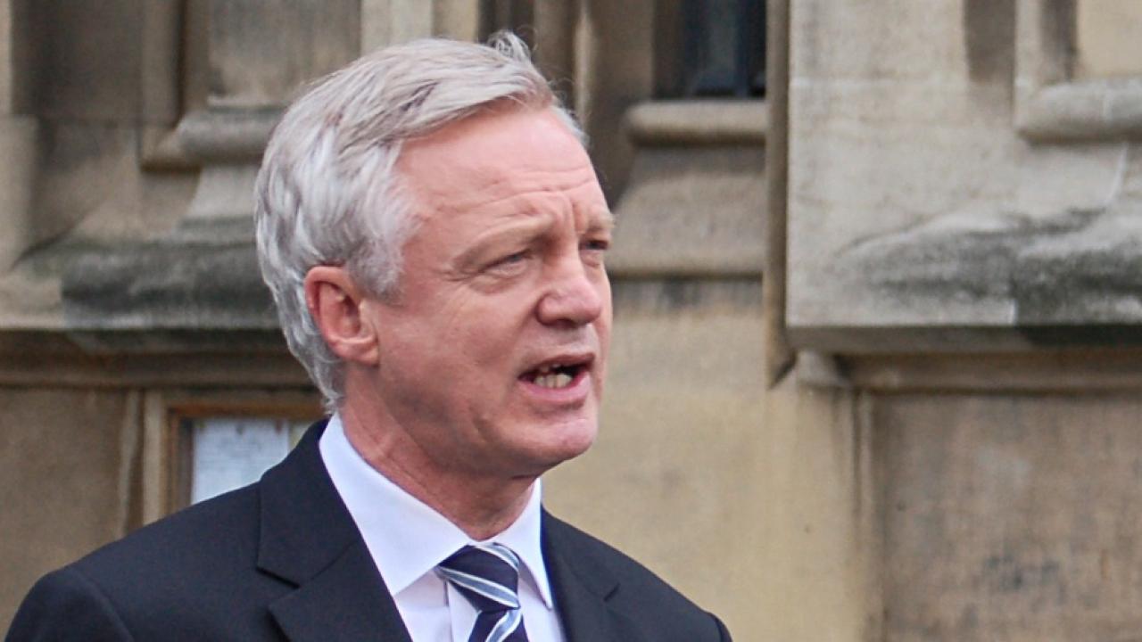 Den brittiske Brexitministern David Davis. Arkivbild.