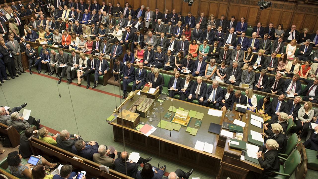 Det brittiska parlamentet måste godkänna att utträdesansökan ur EU kan lämnas in. Arkivbild.
