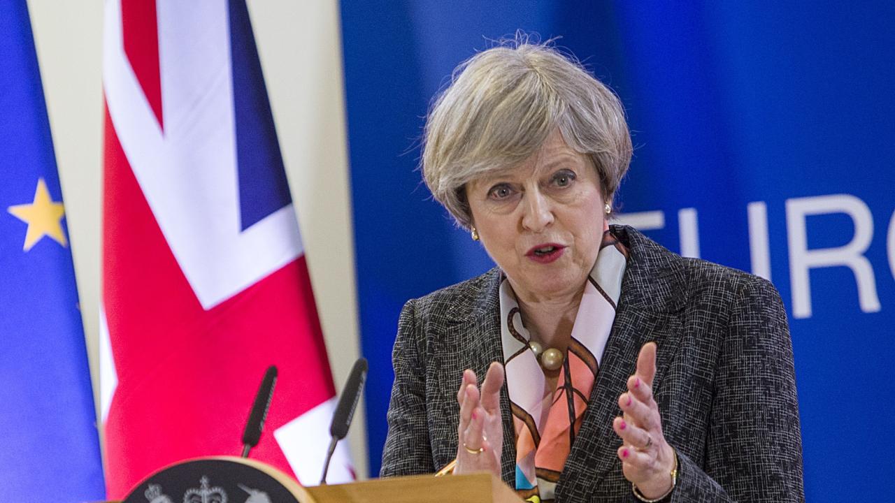 Tiden att förhandla fram det brittiska EU-utträdet blir allt mindre för premiärminister Theresa May. Arkivbild.