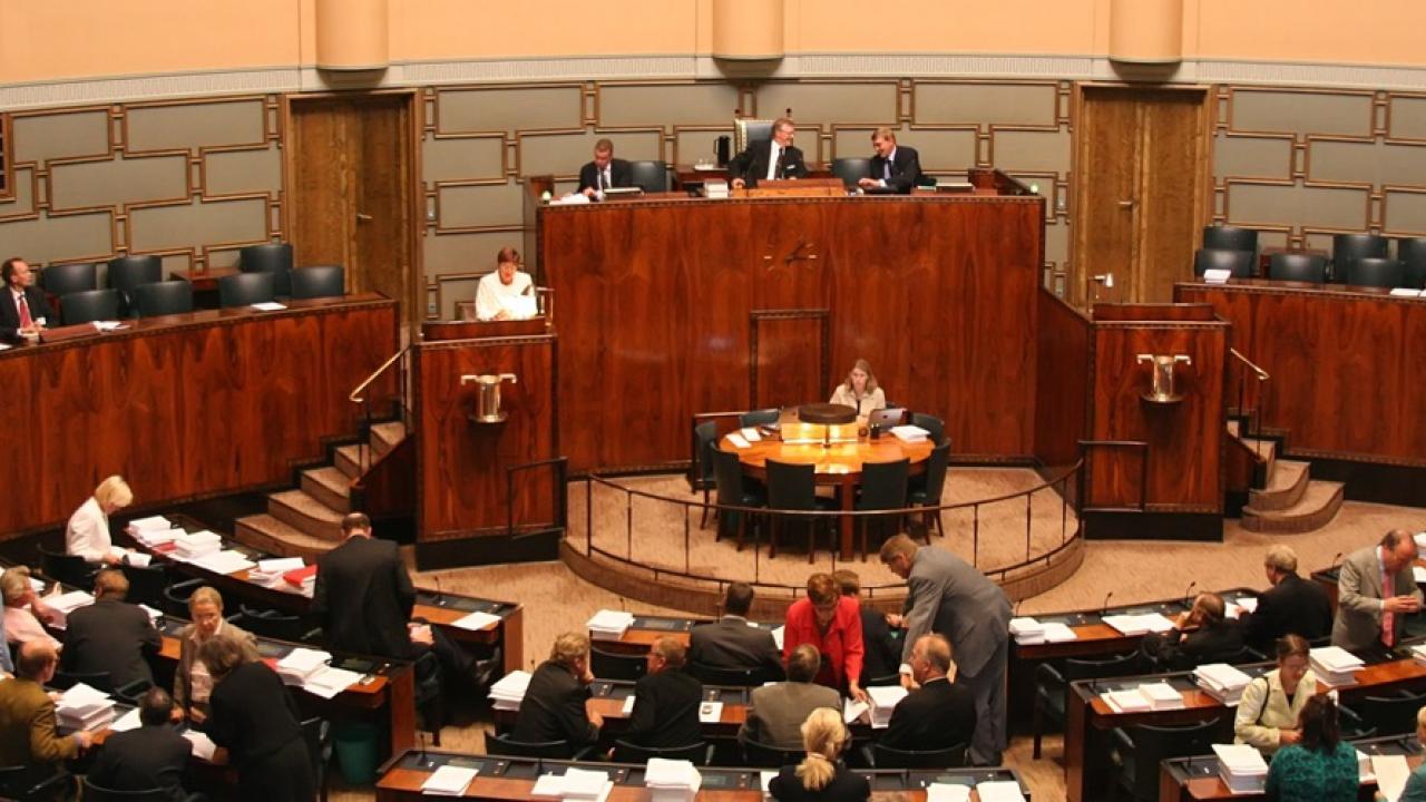 Finlands riksdag. Arkivbild.