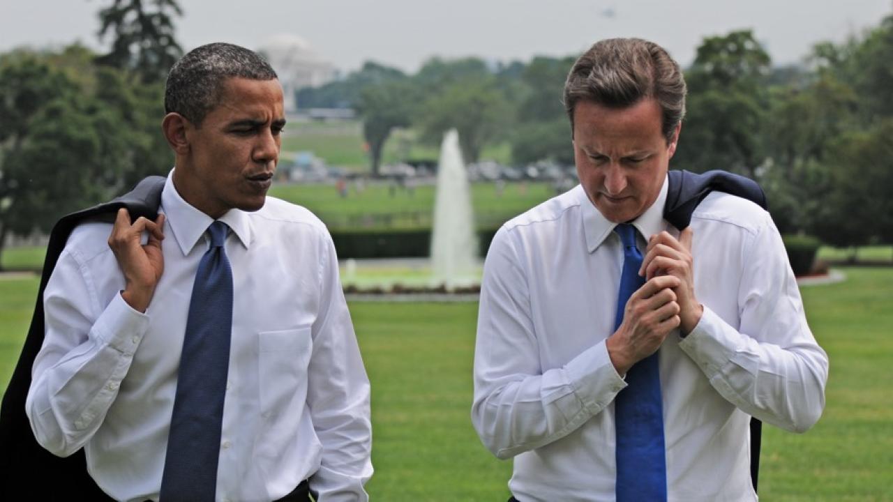 USA:s president Barack Obama och Storbritanniens premiärminister David Cameron. Arkivbild.