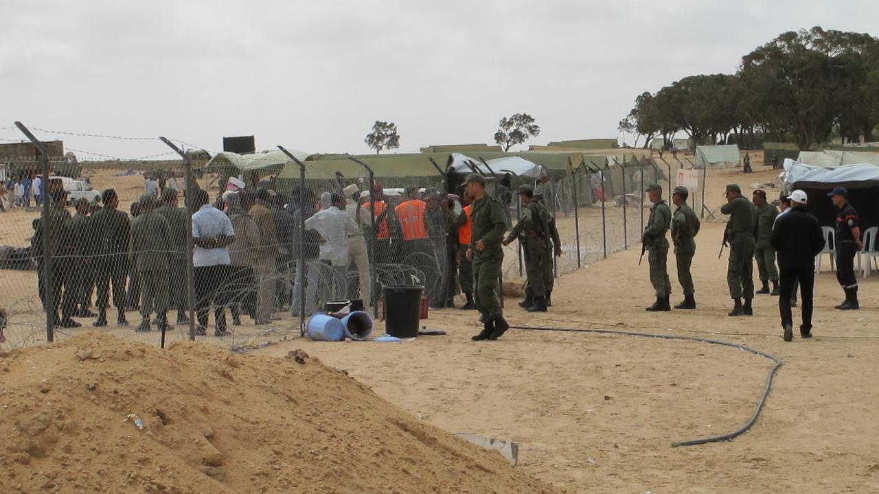 Shousha-flyktinglägret på den tunisisklibyska gränsen. Arkivbild.