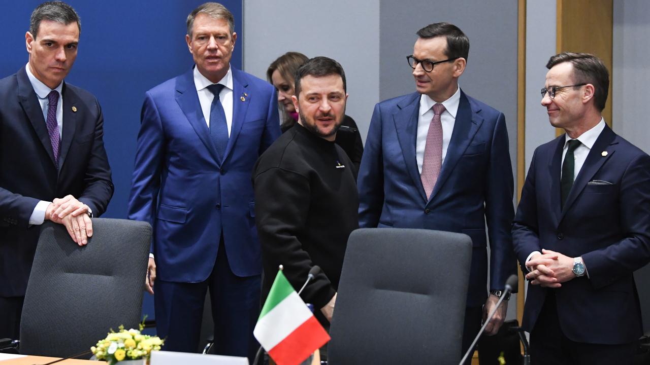 Den ukrainske presidenten Volodymyr Zelenskyj besökte torsdagens EU-toppmöte i Bryssel.