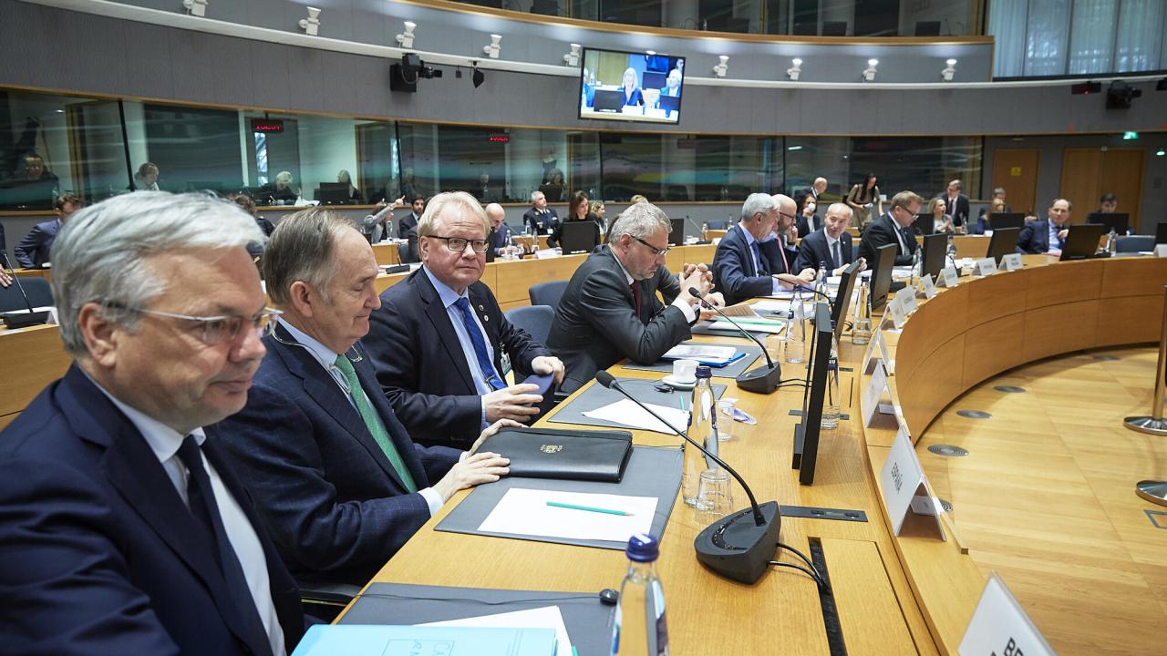 På måndag i nästa veckan träffas EU-ländernas utrikes- och försvarsministrar i Bryssel för att åter diskutera Putins krig och dess konsekvenser. Arkivbild.