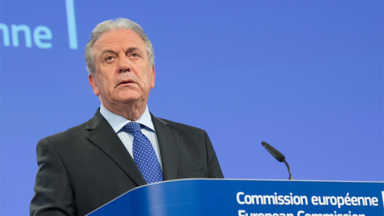 EU-kommissionär Dimitris Avramopoulos med ansvar för asylpolitik.