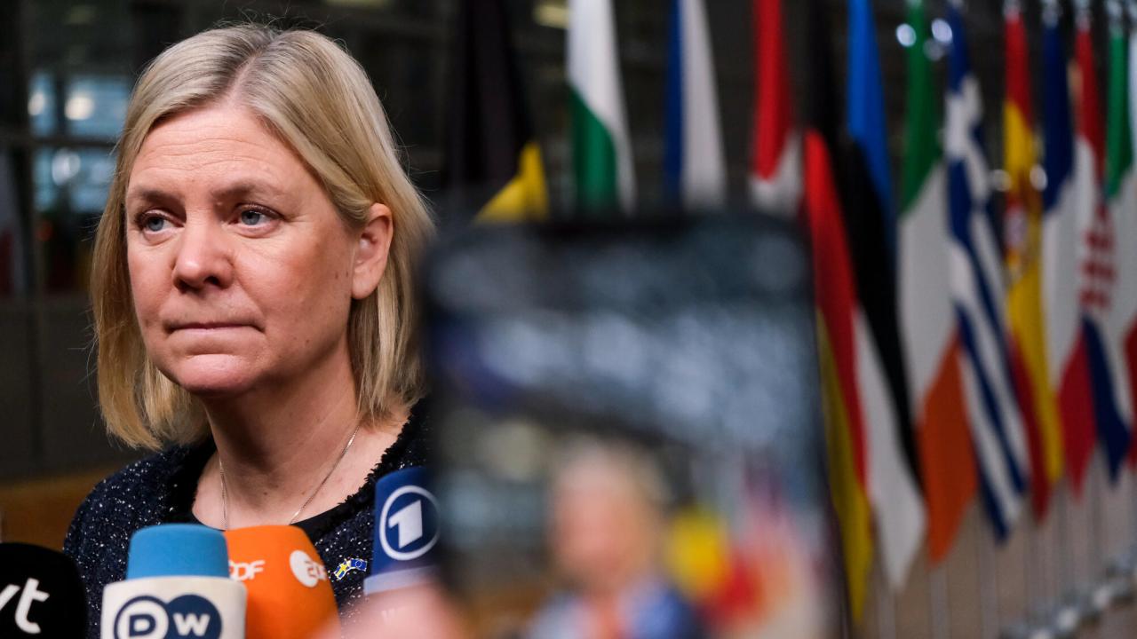 Statsminister Magdalena Andersson (S) i Bryssel. Arkivbild.