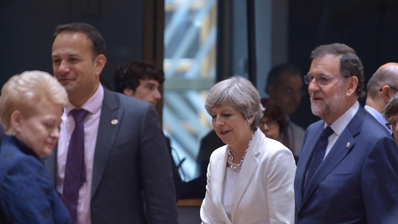 Den brittiska premiärministern Theresa Mays vid förra veckans EU-toppmöte.