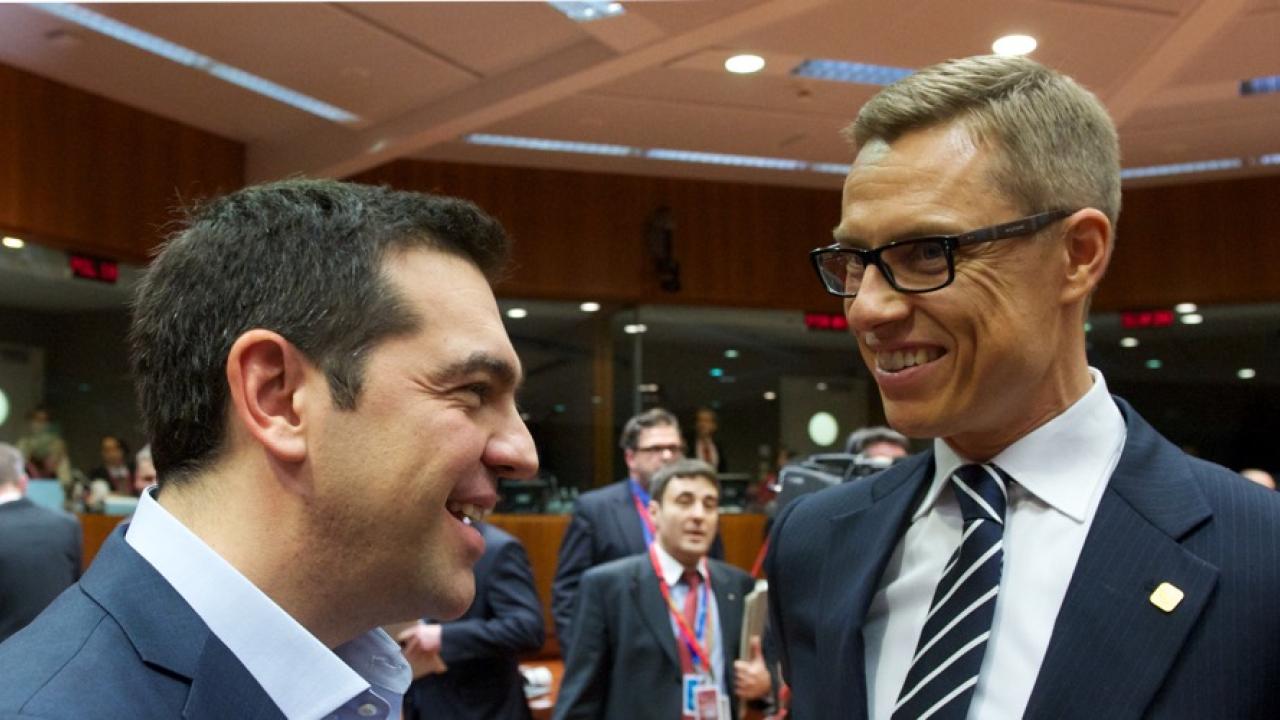 Alexis Tsipras och Alexander Stubb. Arkivbild.