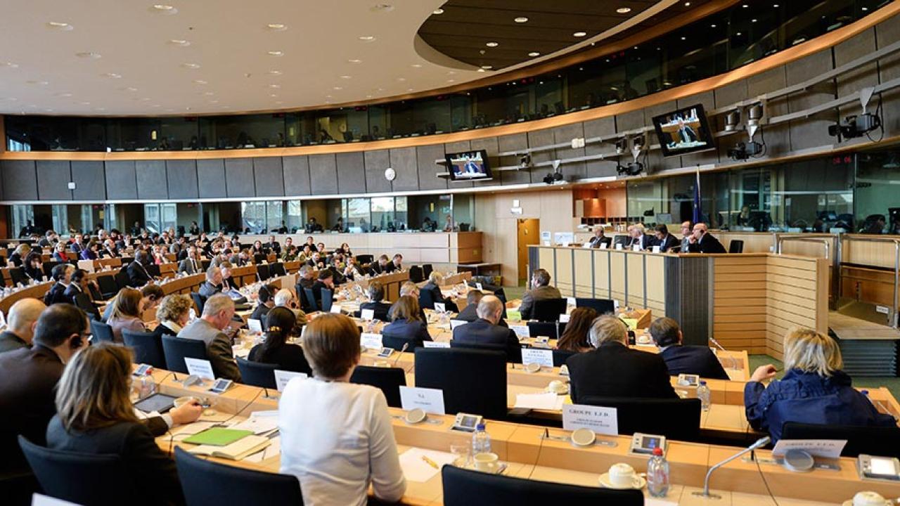 EU-parlamentets internationella handelsutskott följer noga frihandelsavtalet mellan EU och USA. Arkivbild.