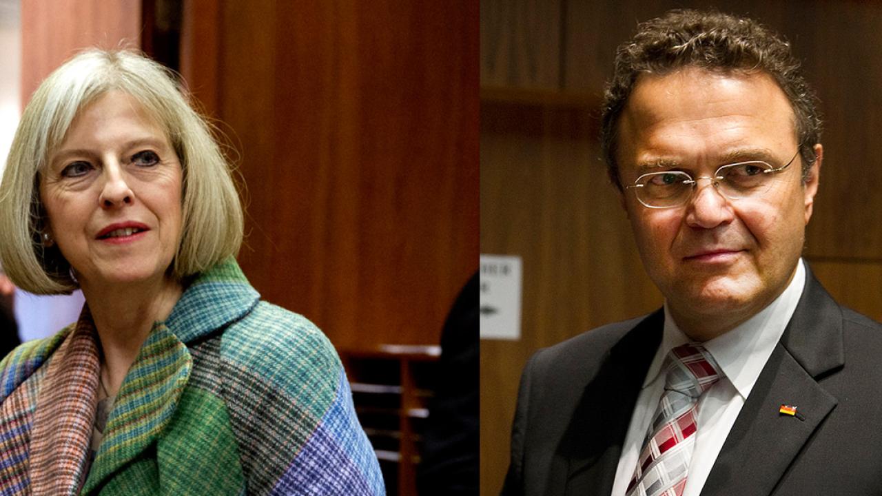 Storbritanniens inrikesminister Theresa May och hennes tyske kollega Hans-Peter Friedrich oroas för "social turism" i EU.