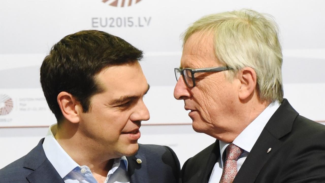 Greklands premiärminister Alexis Tsipras och EU-kommissionens ordförande Jean-Claude Juncker. Arkivbild.