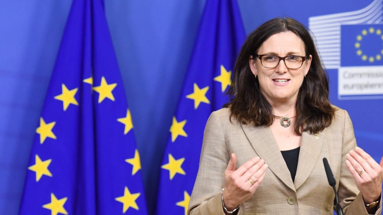 Sverige EU-kommissionär med ansvar för handelsfrågor Cecilia Malmström (L). Arkivbild.