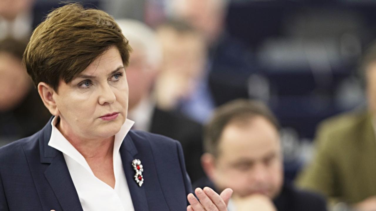 Polens nationalkonservativa premiärminister Beata Szydło. Arkivbild.