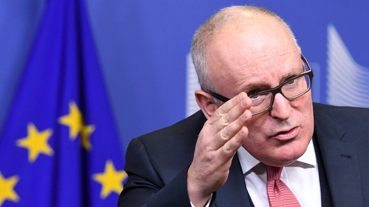 EU-kommissionens förste vice ordförande Frans Timmermans. Arkivbild.