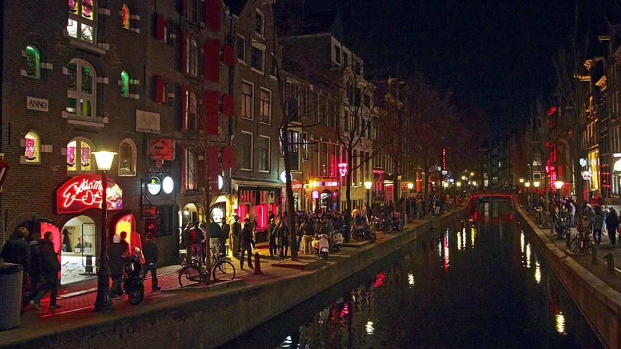Det beryktade Red light district i Amsterdam. Arkivbild.