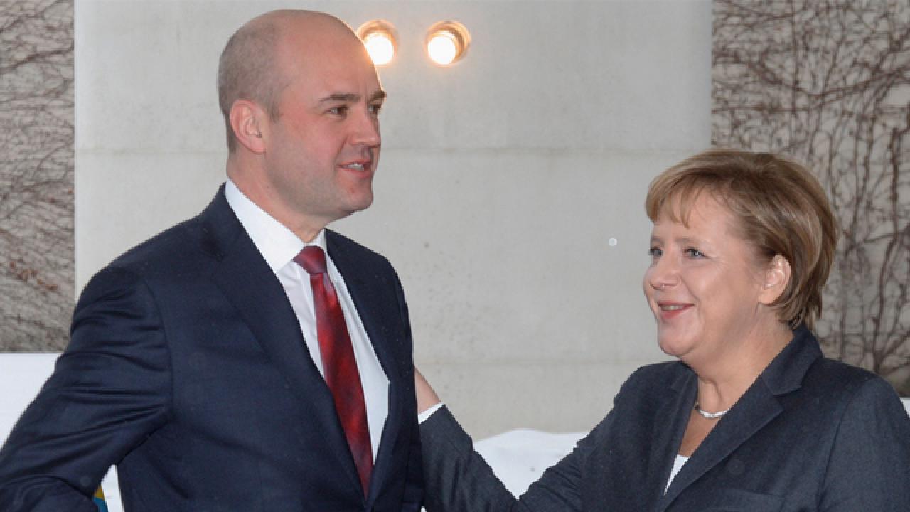Sveriges statsminister Fredrik Reinfeldt (M) och Tysklands förbundskansler Angela Merkel. Arkivbild.