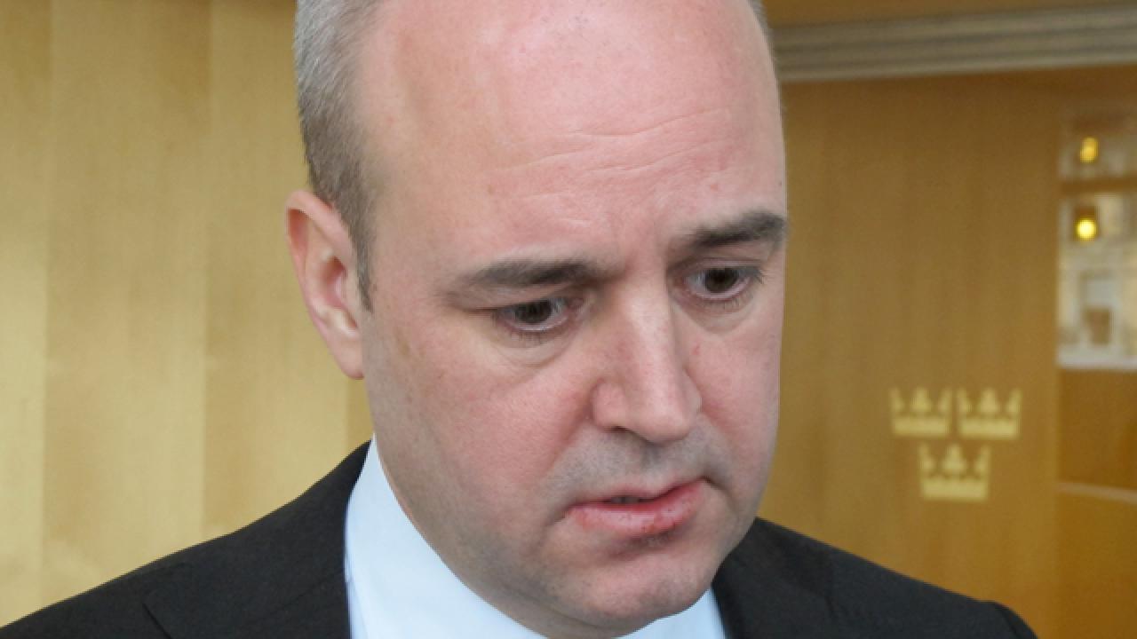 Statsminister Fredrik Reinfeldt (M) i riksdagen. Arkivbild.
