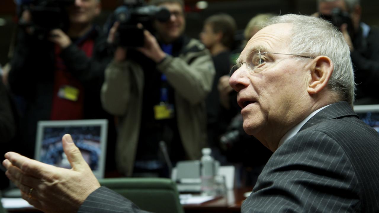 Den tyske finansministern Wolfgang Schäuble. Arkivbild.