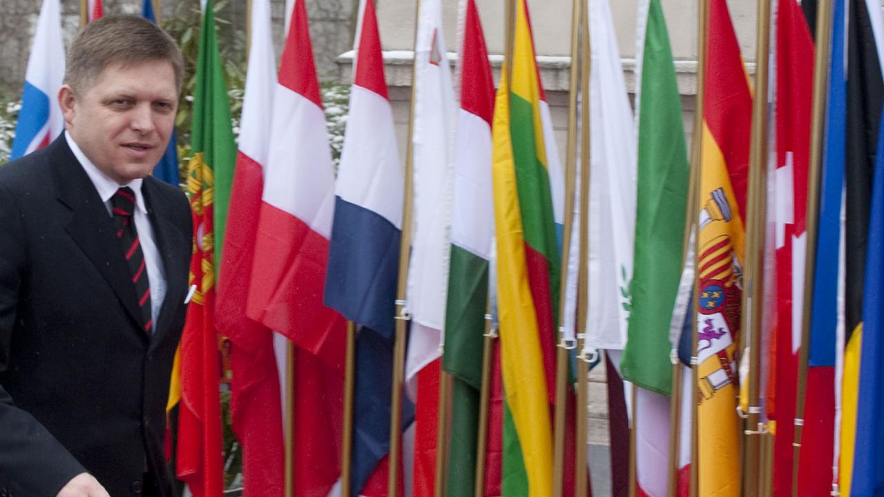 I det slovakiska parlamentsvalet segrade socialdemokratiska Smer lett av Robert Fico. Arkivbild.