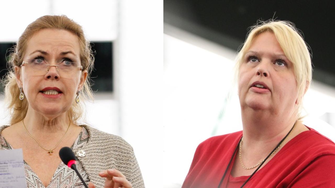 EU-parlamentarikerna Cecilia Wikström (FP) och Anna Hedh (S). Arkivbild.