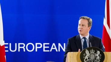 Konservative David Cameron var den premiärminister som initierade brexitomröstningen i ett tal 2013. Arkivbild.
