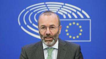 Tysken Manfred Weber leder den konservativa och kristdemokratiska partigruppen EPP i EU-parlamentet. Arkivbild.