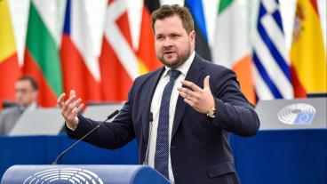 EU-parlamentariker Anders Vistisen från Dansk folkeparti väntas bli så kallad inpiskare i den nya partigruppen "Patrioter för Europa". Arkivbild.
