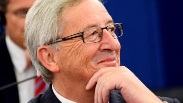 EU-kommissionens nye ordförande Jean-Claude Juncker efter tisdagens omröstning.