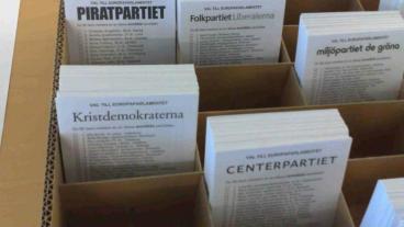 Valsedlar inför EU-valet. Arkivbild.