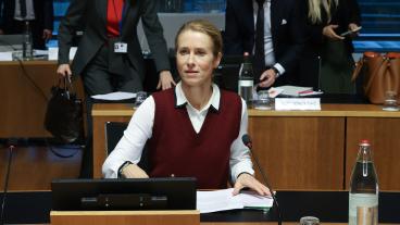EU:s utrikesrepresentant Kaja Kallas leder måndagens utrikesministermöte i Luxemburg,