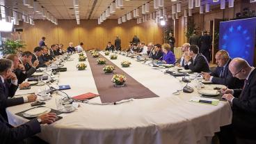 De 27 EU-ländernas stats- och regeringschefer på onsdagens möte i Bryssel. Arkivbild.