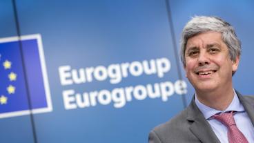 Eurogruppens ordförande Mário Centeno. Arkivbild.