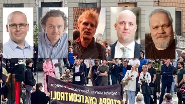 Karl Emil Nikka, Mattias Axell, Oscar Swartz, Erik Lakomaa och Henrik Alexandersson.