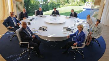 G7-mötet ägde rum i franska Évian-les-Bains. 