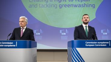 EU-kommissionärer Didier Reynder och Virginijus Sinkevičius.