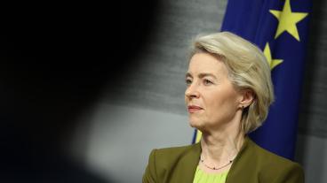 Den tyska kristdemokraten Ursula von der Leyen hoppas bli omvald till EU-kommissionens ordförande efter EU-valet. Arkivbild.